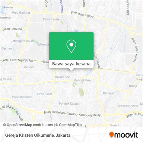 Cara ke Gereja Kristen Oikumene di Jakarta Timur menggunakan bis atau ...