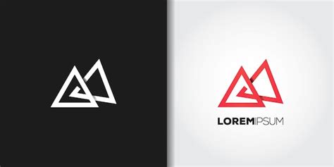 Premium Vector | Red triangle logo