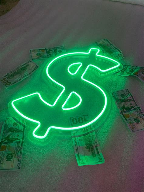 Dollar Neon Sign for Bedroom Led Neon Sign Neon Wall Sign - Etsy