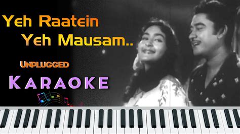 Yeh Raatein Yeh Mausam Karaoke | ये रातें ये मौसम नदी का किनारा Karaoke | Dilli Ka Thug - YouTube