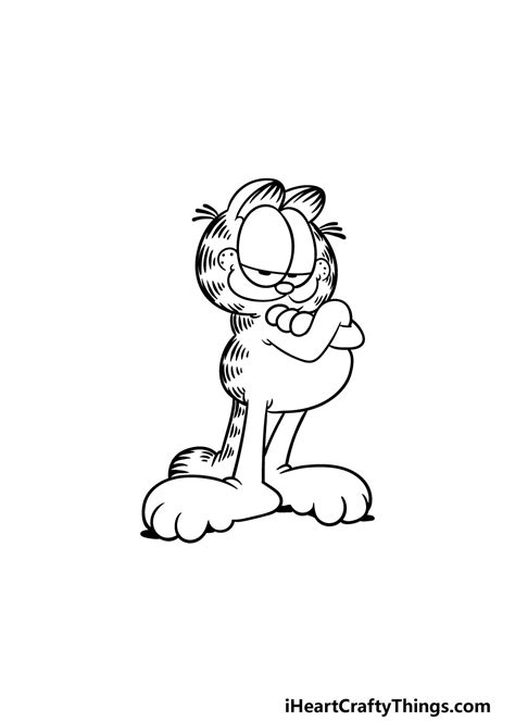 Garfield Drawing - How To Draw Garfield Step By Step