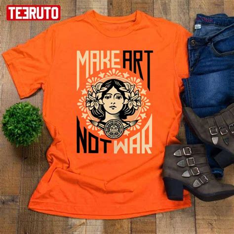 Make Art Not War Symbol Unisex T-Shirt - Teeruto