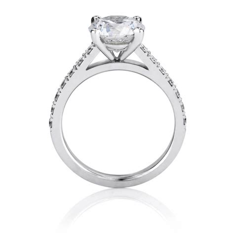 Classic Pave Solitaire Ring - JewelUX