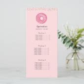 Donut shop Price list/ Menu Card | Zazzle