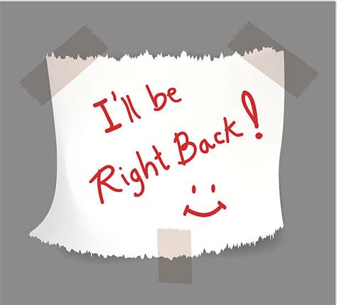 Best Be Back Soon Sign Illustrations, Royalty-Free Vector Graphics & Clip Art - iStock