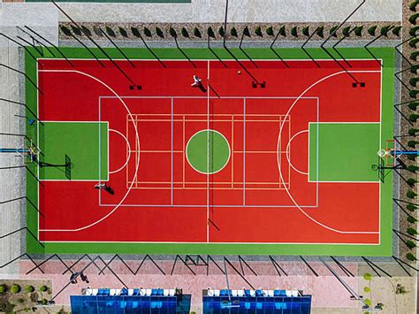 Top View Capture Of Basketball Court Using An Aerial Drone Photo Background And Picture For Free ...