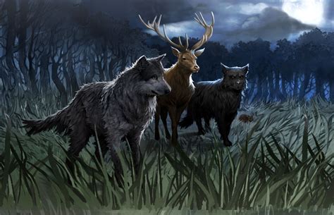 Marauders fan art (full moon) (animagus) (not mine) | Harry potter movies, Lupin harry potter ...