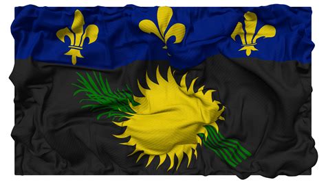 Guadeloupe Flag Waves with Realistic Bump Texture, Flag Background, 3D ...