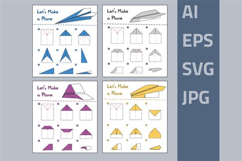 Paper Airplanes Folding Instructions Graphic by TradArtStudio · Creative Fabrica