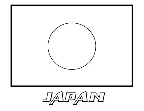 Bandera de Japón para colorear, imprimir e dibujar –ColoringOnly.Com