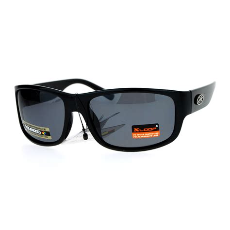 Xloop Polarized Lens Warp Rectangular Biker Style Mens Fishing Sunglasses | eBay