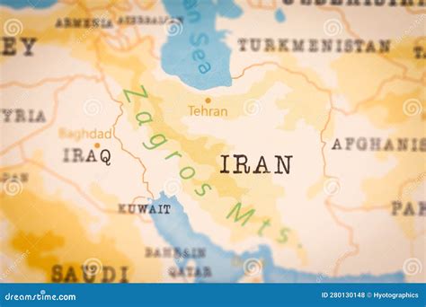 The Realistic Map of Zagros Mountains. Stock Photo - Image of economy, national: 280130148