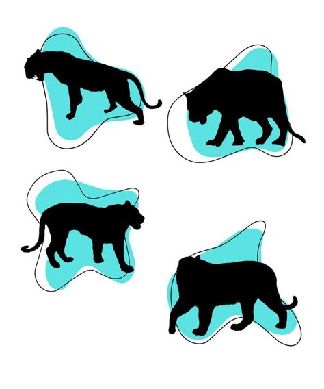 Royal Bengal Tiger Silhouettes Vector 34951966 Vector Art at Vecteezy