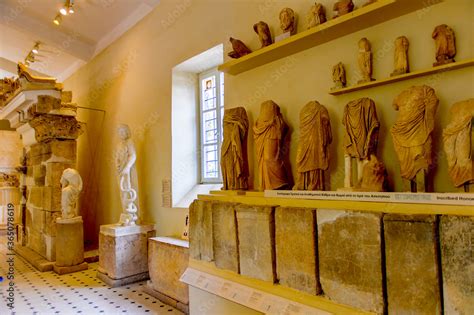 EPIDAURUS, GREECE -APR 24, 2016: Statue at the Archaeological museum in Epidaurus, Greece ...