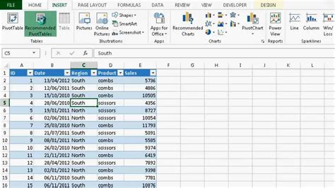 Excel 2013 - Recommended Pivot Tables - YouTube