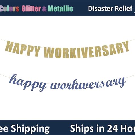 Workiversary Sign - Etsy