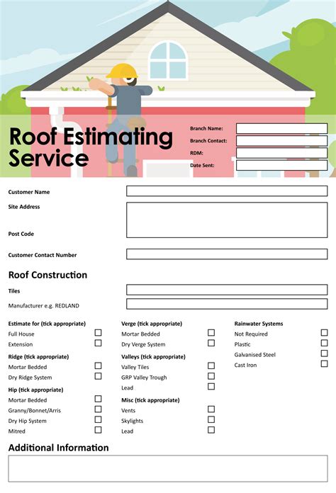 Roofing Estimate Templates - 10 Free PDF Printables | Printablee