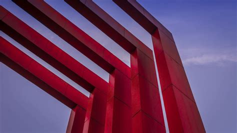 Free Images : architecture, structure, sky, building, skyscraper, urban, construction, line, red ...
