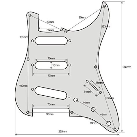 IKN 8 Hole Strat Pickguard Electric Guitar Pickguard Scratch Plate with Screw for Vintage Style ...