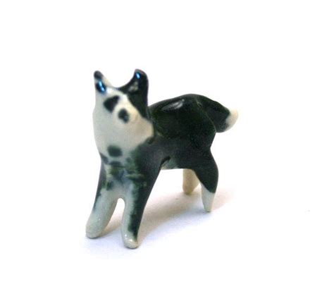 Dog sculpture Tiny Border Collie porcelain figurine | Etsy | Dog ...