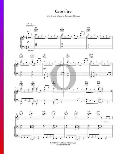 Crossfire (Brandon Flowers) Piano Sheet Music - OKTAV