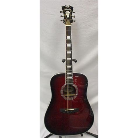 Used D'Angelico Premier Series Lexington Acoustic Electric Guitar Trans Black Cherry Burst ...