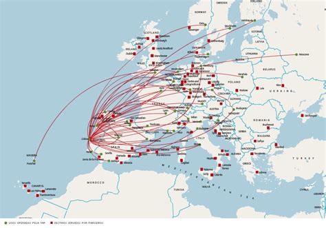 TAP Portugal route map - Europe