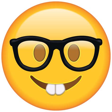 Download Nerd with Glasses Emoji Teeth Emoji, Funny Emoji Faces, Cute ...