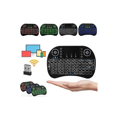 MINI TASTIERA WIRELESS SMART TV RGB TOUCHPAD MOUSE MINI PC CONSOLE BOX ANDROID