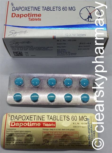 Dapotime | Generic Dapoxetine Hydrochloride 60 mg Tablets | Only $1