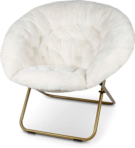 Milliard Cozy Chair / Faux Fur Saucer Chair for Bedroom / X-Large ...