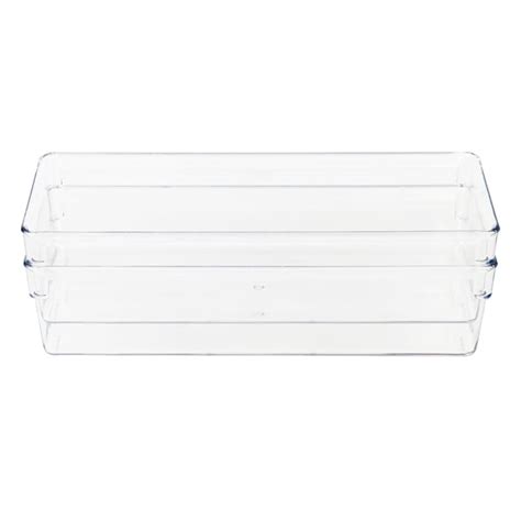 2-Pack Clear Organizer Bin Set