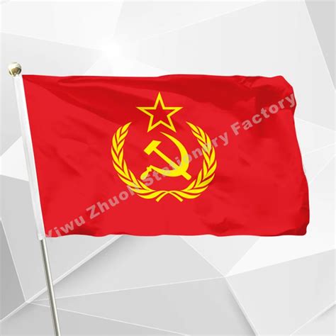 Soviet Union Flag Communism Cold War USSR 90 x 150 cm CCCP Red Communist Flags And Banners For ...