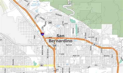 San Bernardino County Map With Cities