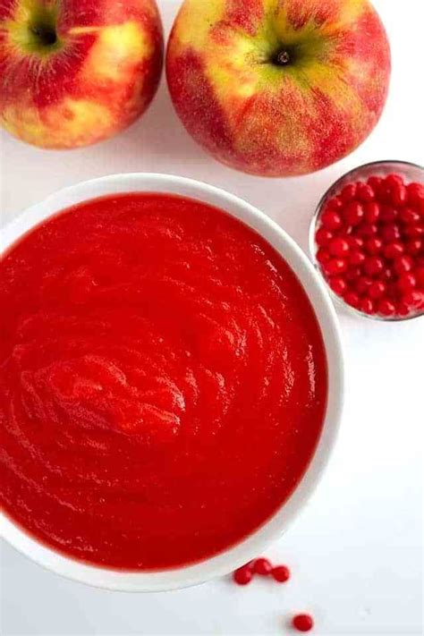 Red Hot Applesauce - This red hot applesauce is bright red and packed ...