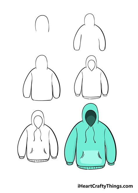 Hoodie Drawing - How To Draw A Hoodie Step By Step