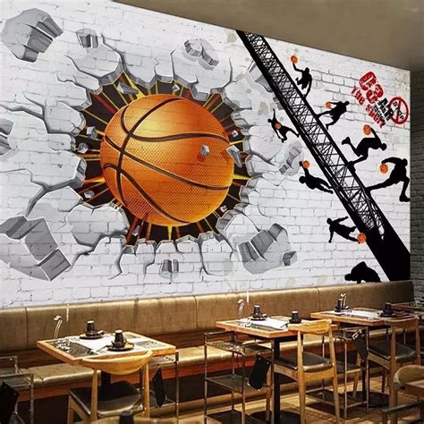 Basketball Wallpaper Basketball Wall Mural Sports Wallpaper | Etsy