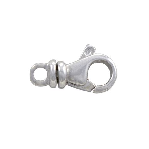 Lobster Claw Clasp - Swivel Loop 12mm Sterling Silver (1-Pc)