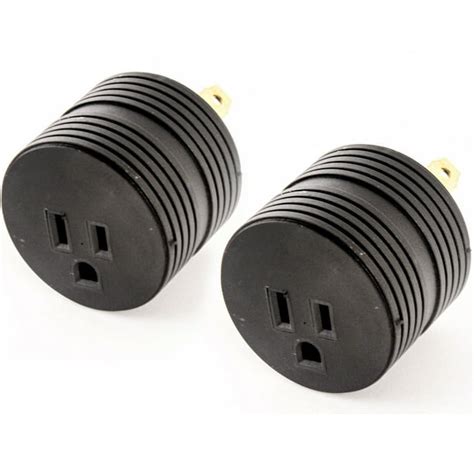 2 RV Electrical Adapter 30 Amp Male to 15 a Female Plug Round Grip Motorhome - Walmart.com ...