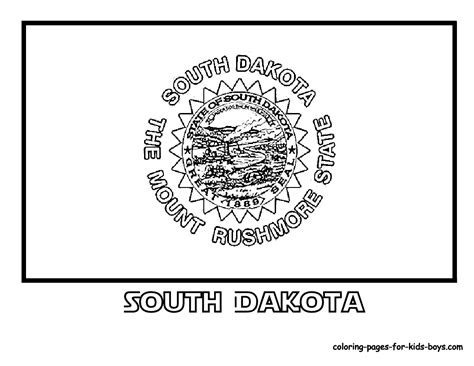 South Dakota Flag Coloring Page | Thousand of the Best printable ...