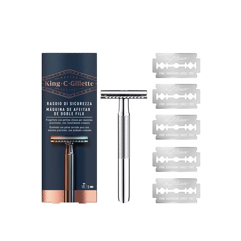 Buy King C. Gillette Double Edge Safety Razor + 5 Razor Blades · Macau