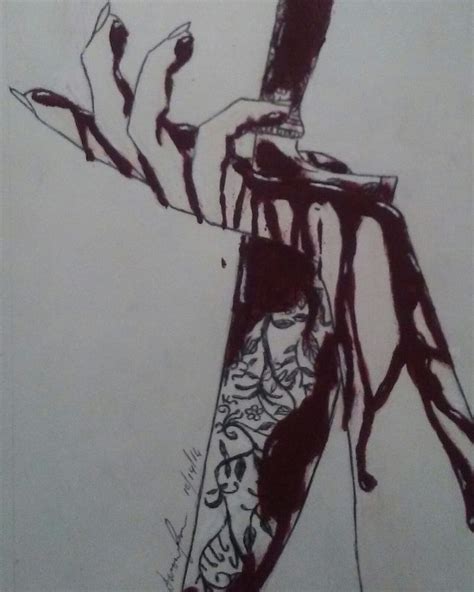 Blood On Hands Drawing