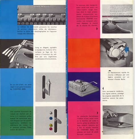 Retro Tech Geneva: Typewriter Ephemera: Hermes 3000 brochure (c. 1958)