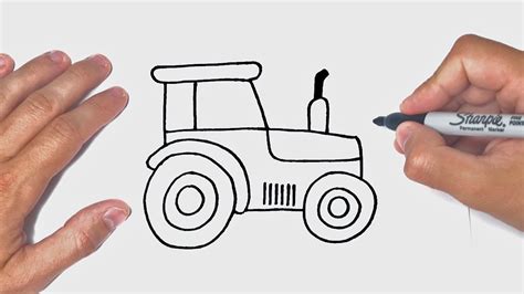 How to draw a Tractor Step by Step - YouTube