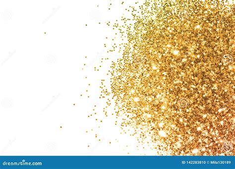 Background with Gold Glitter on White Background for Your Design Stock ...