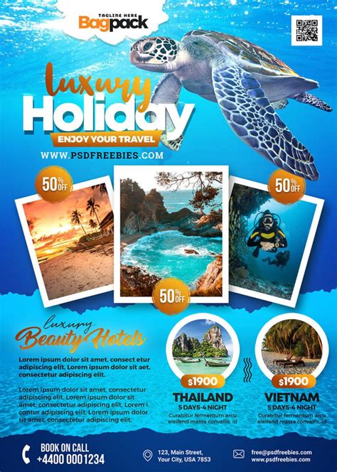 Travel Agency Advertisement AD Flyer PSD | PSDFreebies.com