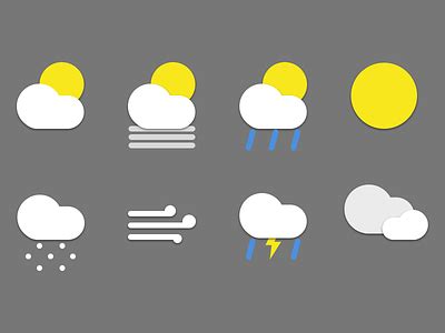 Weather Pack designs, themes, templates and downloadable graphic elements on Dribbble