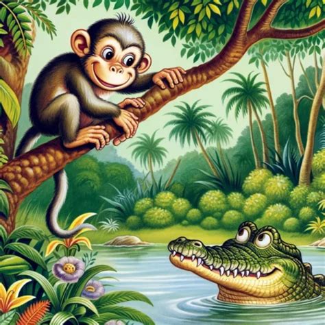 monkey and crocodile story | Kidspep.com