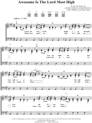 Hillsong "King of Majesty" Sheet Music in C Major - Download & Print - SKU: MN0050689