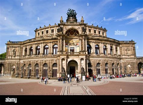 Semperoper opera house by Gottfried Semper, 1841, Theaterplatz, Dresden ...